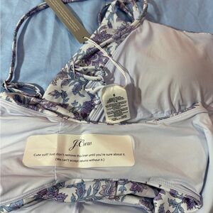 J. Crew Women's Lavender Floral swim suit